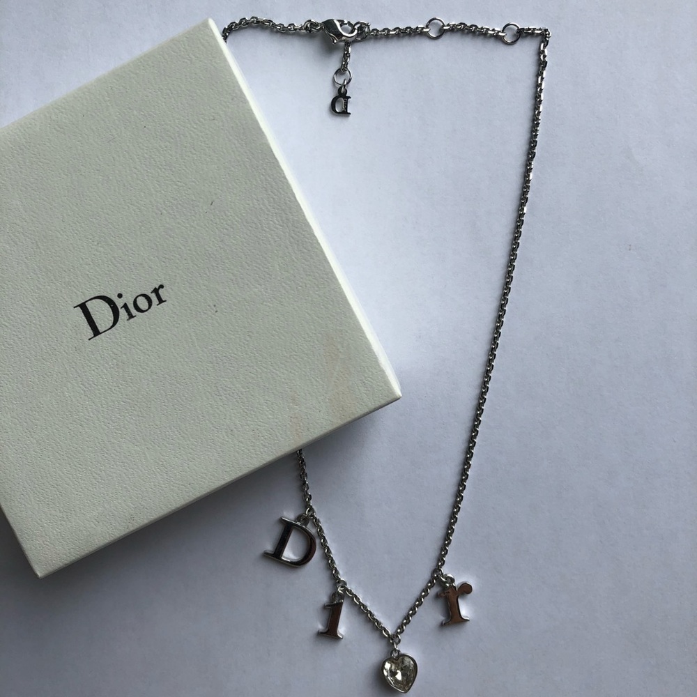Dior Silver Necklace with Heart Charm